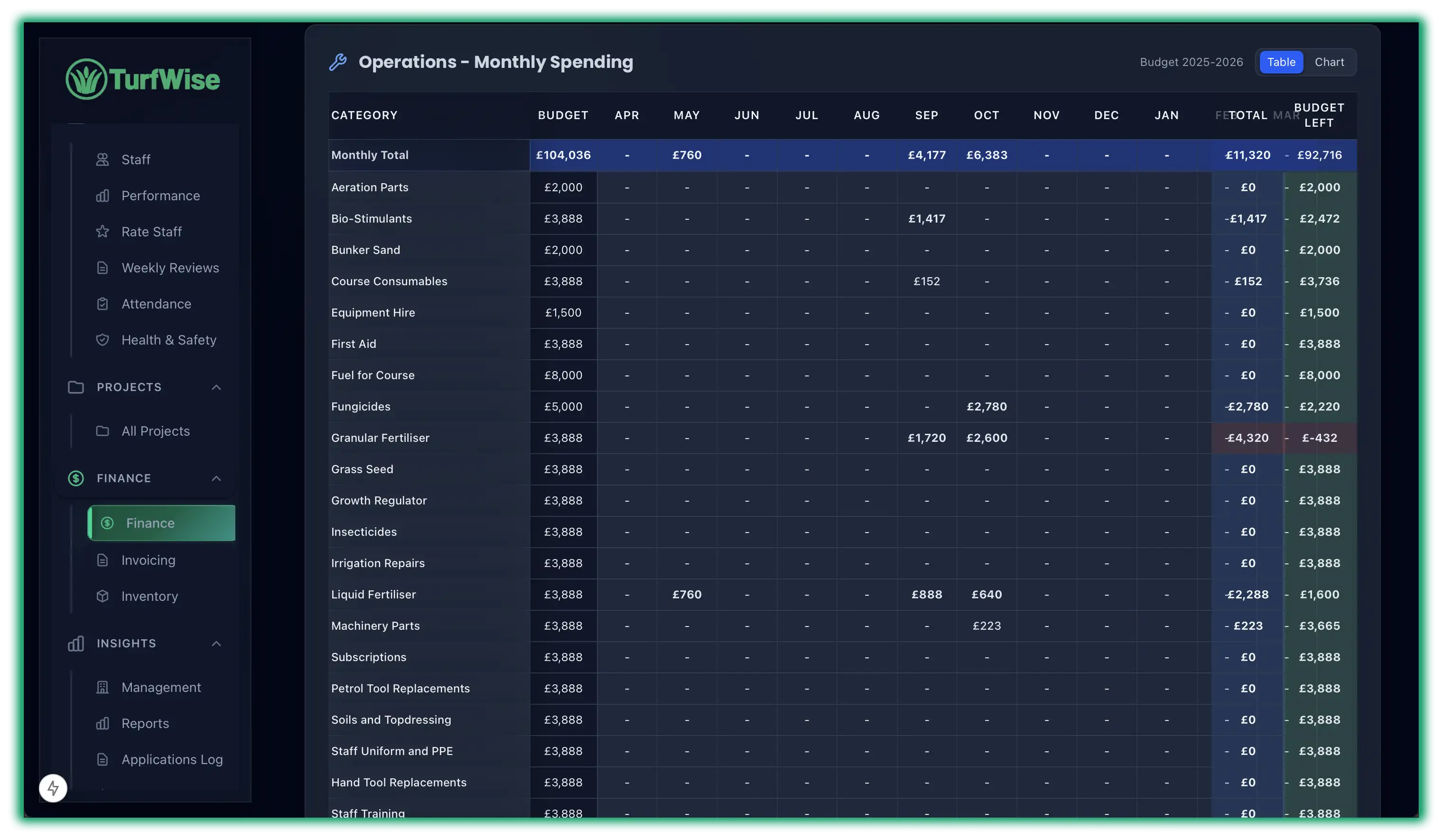 Financial Planning Interface