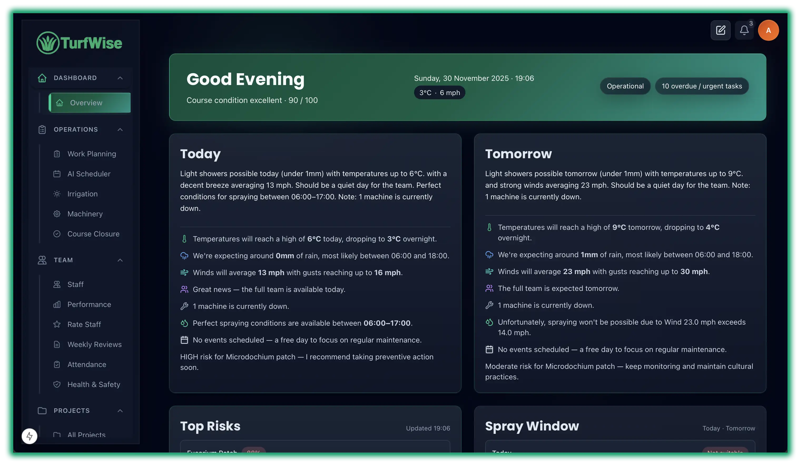 Daily Operations Dashboard
