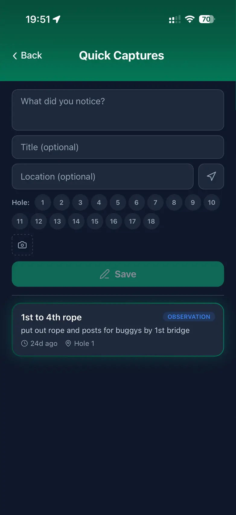 TurfWise mobile app — screen 3 of 9