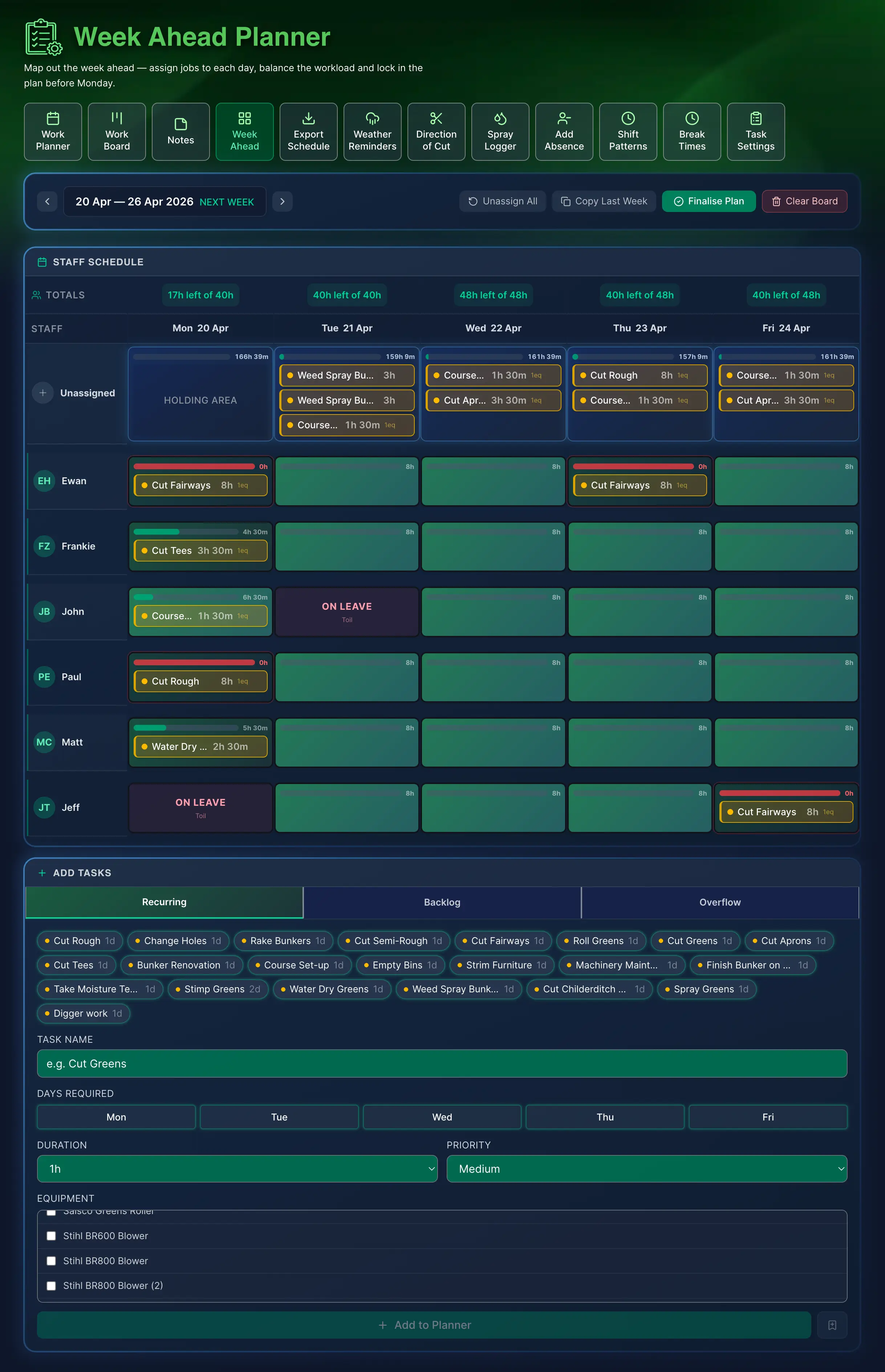 Daily Operations — primary view